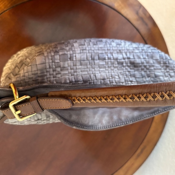 Gianni Segatta Italian Woven Leather Medium Handbag - Picture 4 of 7